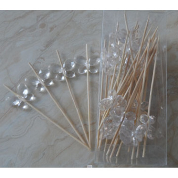 Romantic Bamboo Fruit Stick /Skewers with Butterfly